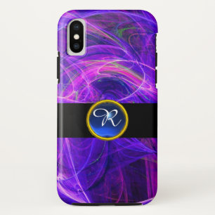 CRAZY PHOTON BLUE SAPPHIRE GEM STONE MONOGRAM Case-Mate iPhone CASE
