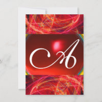 CRAZY PHOTON MONOGRAM red black pink rsvp