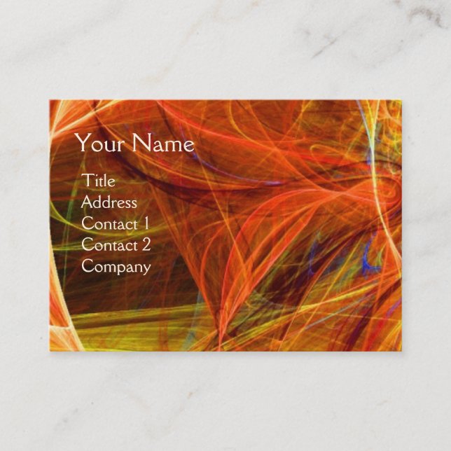 CRAZY PHOTON monogram Vibrant black red yellow Business Card (Front)