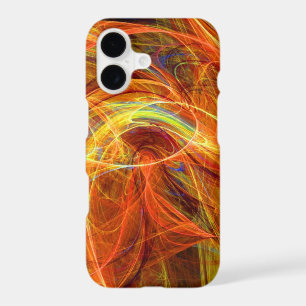 CRAZY PHOTON Orange Yellow Abstract Swirls