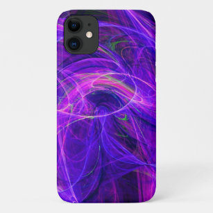 CRAZY PHOTON Purple Blue Fractal Swirls Case-Mate iPhone Case