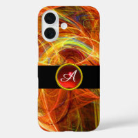 CRAZY PHOTON RED RUBY GEM STONE MONOGRAM