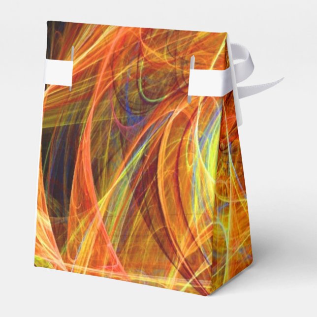 CRAZY PHOTON red yellow Favour Box (Back Side)