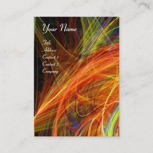 CRAZY PHOTON vibrant red pink black Business Card