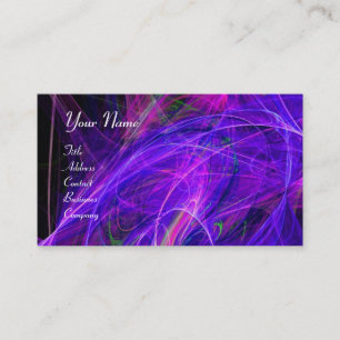 CRAZY PHOTON vibrant soft black red purple white Business Card