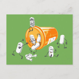 Crazy pills postcard
