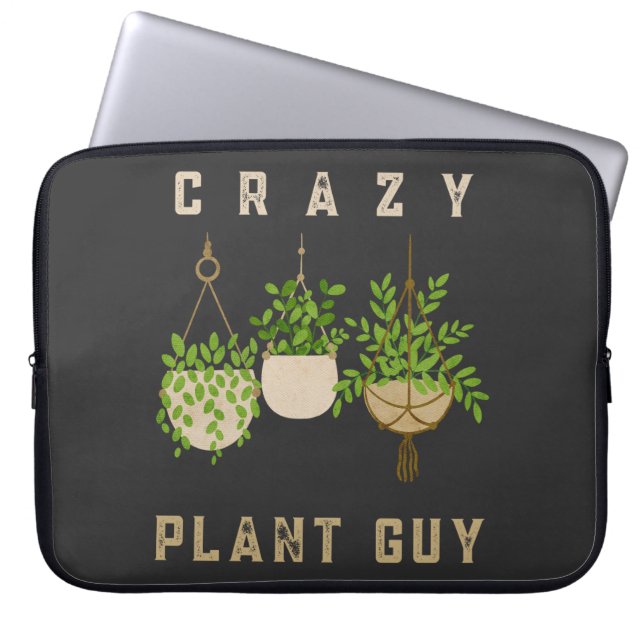 Crazy Plant Guy, Gardening Lover Laptop Sleeve (Front)