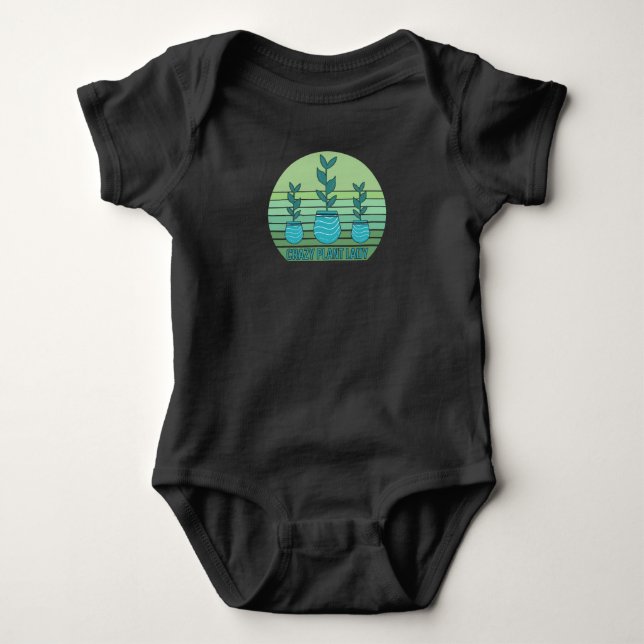 Crazy Plant Lady Baby Bodysuit (Front)