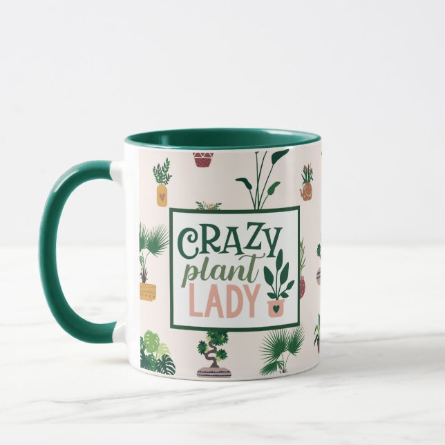 Crazy Plant Lady Funny Coffee Mug (Left)
