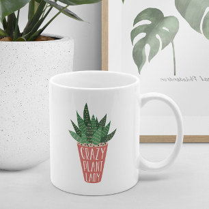 Crazy Plant Lady   Funny Plant Lovers Coffee Mug