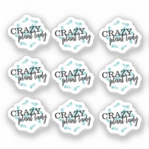 Crazy Plant Lady Leaf Wreath Sticker Set