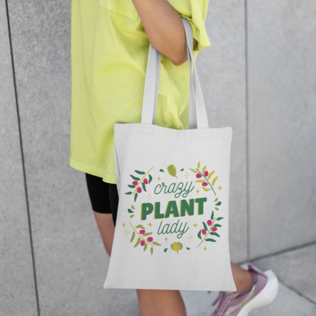 Crazy Plant Lady Lettering Tote Bag   (Creator Uploaded)