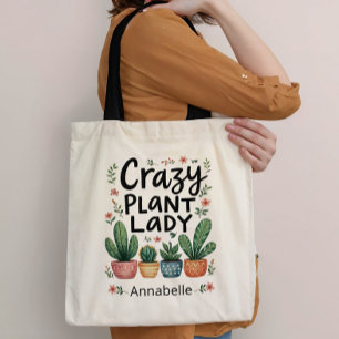 Crazy Plant Lady Personalised Tote Bag