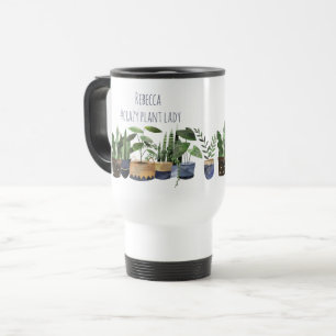 Crazy Plant Lady Pot Plant & Cactus Bone Travel M Mug