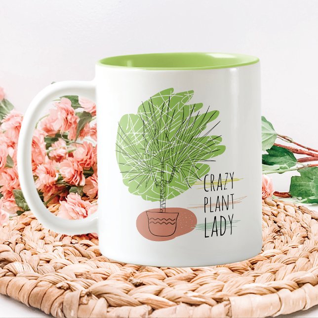 Crazy Plant Lady Two-Tone Coffee Mug (Creator Uploaded)