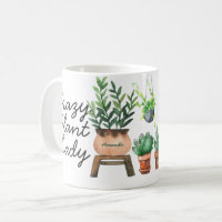 Crazy Plant Lady Watercolor Potted Plants