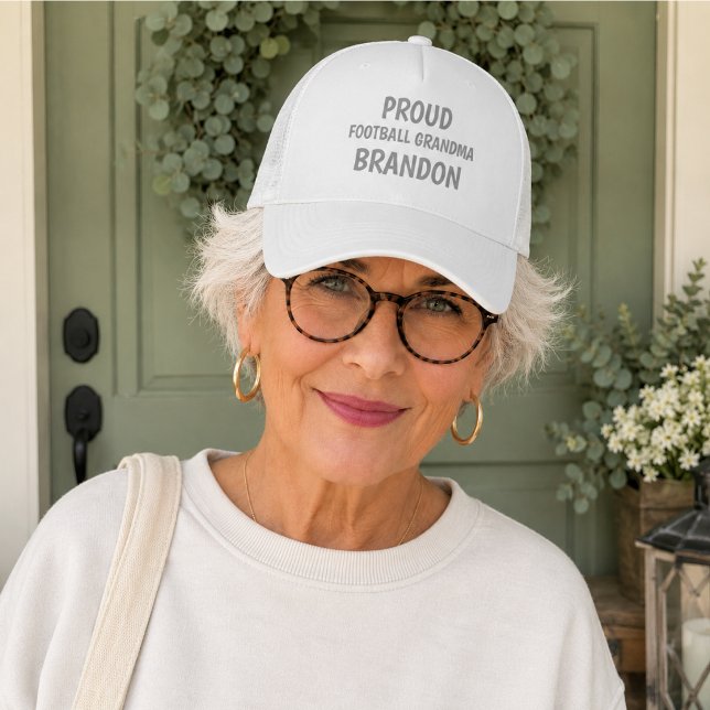 Crazy Proud Grandma Personalised Basebal Trucker Hat (Creator Uploaded)