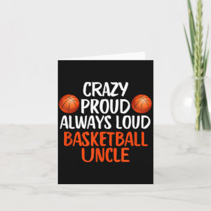 Crazy Proud Loud Basball Uncle Funny Basball Card