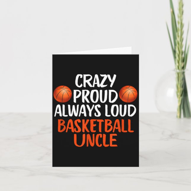 Crazy Proud Loud Basball Uncle Funny Basball Card (Front)