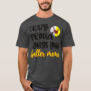 Crazy Proud Softball Baseball Meme Grandma T-Shirt