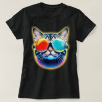 Crazy Psychedelic Psychonaut Kitty Cat Logo White