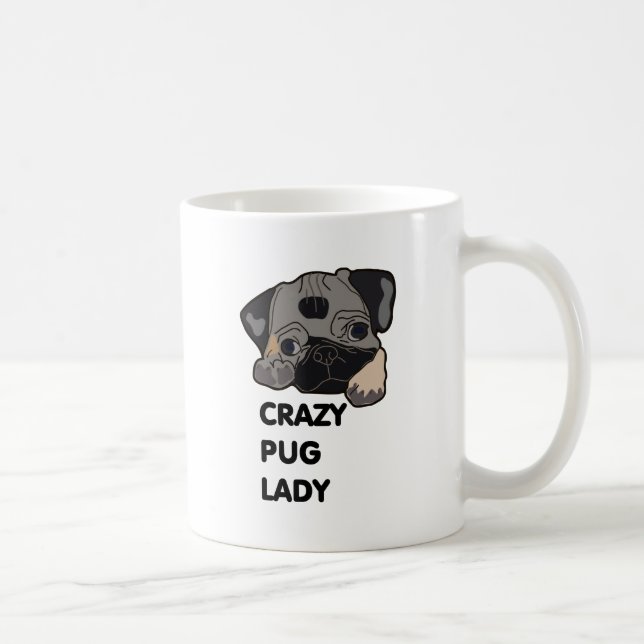 Crazy Pug Lady Coffee Mug (Right)