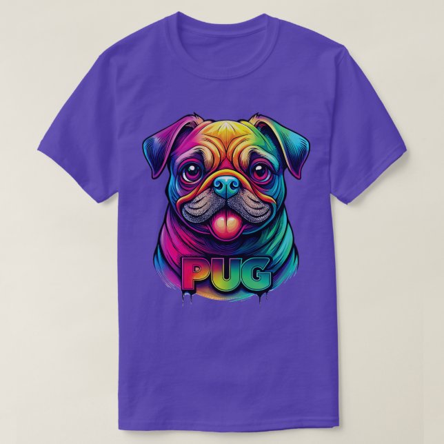crazy pug lady dog Cute T-Shirt (Design Front)