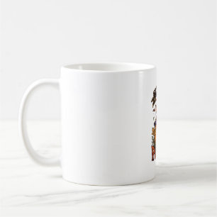 Crazy Pumpkin Halloween Witch Hat Bats Coffee Mug