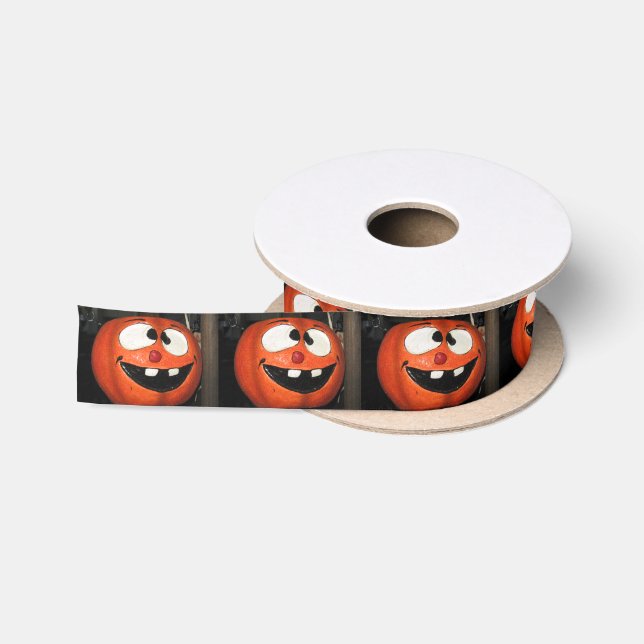 Crazy Pumpkin Satin Ribbon (Spool)