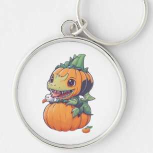 crazy pumpkin trying to eat spooky  key ring