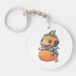 crazy pumpkin trying to eat spooky  key ring