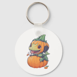 crazy pumpkin trying to eat spooky  key ring