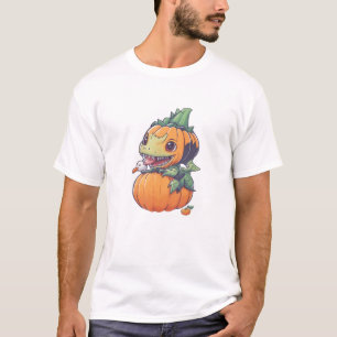 crazy pumpkin trying to eat spooky  T-Shirt
