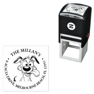  crazy puppy lover theme self-inking stamp
