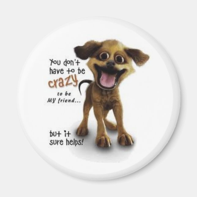 crazy puppy magnet (Front)