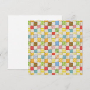 CRAZY QUILT 5.25x5.25 Square Flat Card