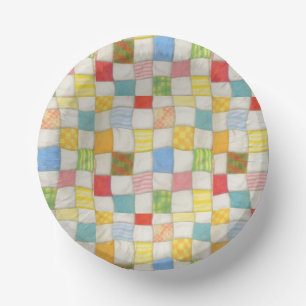 CRAZY QUILT 7" Paper Bowls Plate