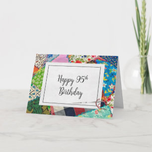 Crazy Quilt 95th Birthday  Card