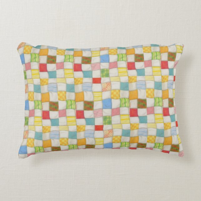 CRAZY QUILT Accent Pillow (Front)