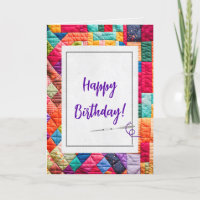 Crazy Quilt and Needle For Birthday 