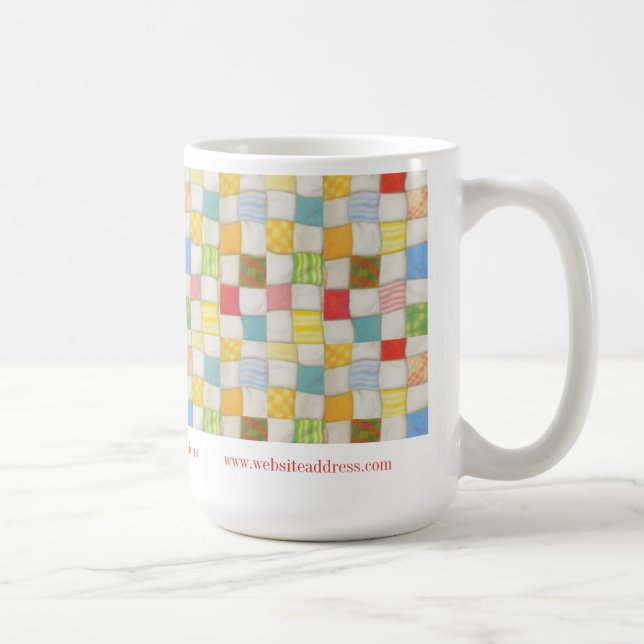 CRAZY QUILT Business ID Tall White Mug (Right)