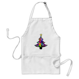 Crazy Quilt Christmas Tree Apron