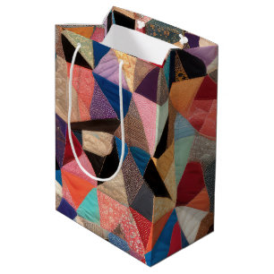 Crazy Quilt Design Medium Gift Bag