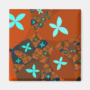Crazy Quilt - Fractal Abstract Design Magnet