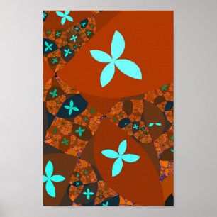 Crazy Quilt Fractal Abstract Poster