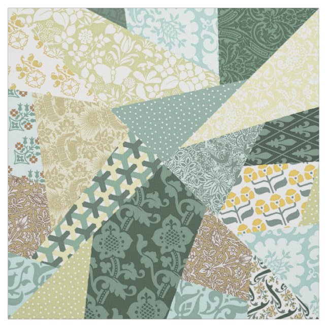 "Crazy Quilt" Imitation Patchwork Fabric (Swatch)
