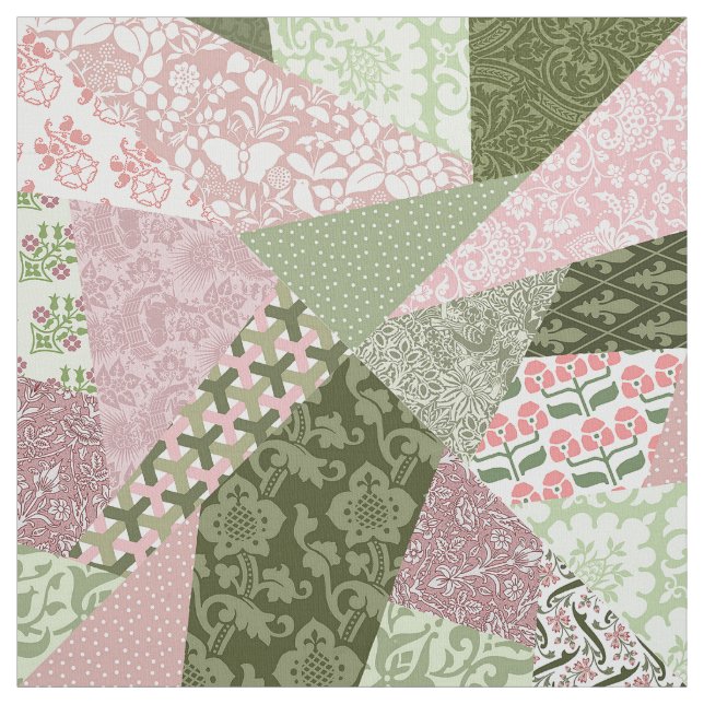 "Crazy Quilt" Imitation Patchwork Fabric (Swatch)