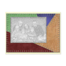 Crazy Quilt Look Photo Template Postcard