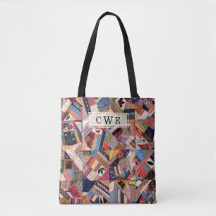 Crazy Quilt Patchwork-Look Custom Tote Bag