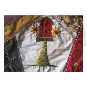 Crazy quilt pattern birhouse